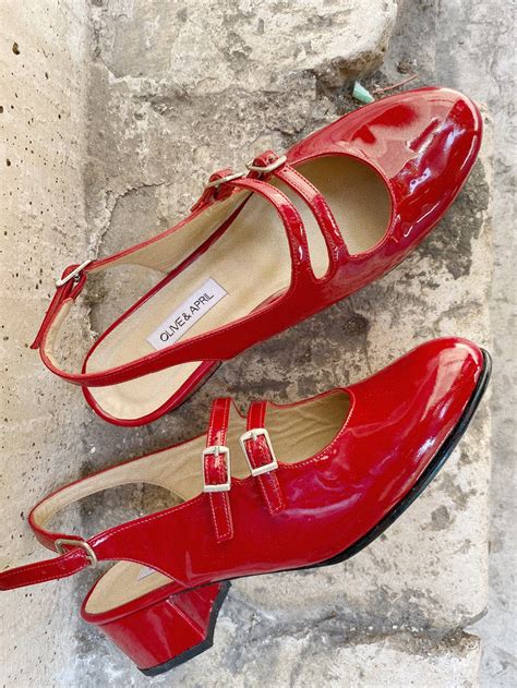 red flat heel boots.